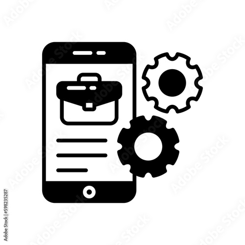 Mobile Work icon in vector. Illustration © Vectors