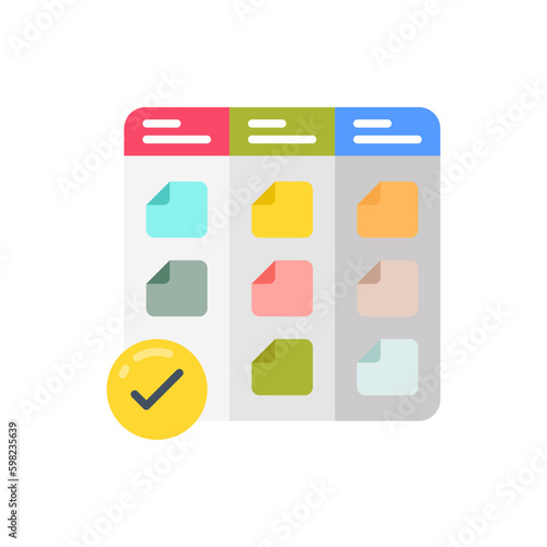 Kanban Board icon in vector. Illustration