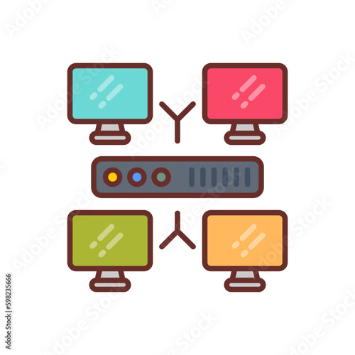 Network icon in vector. Illustration