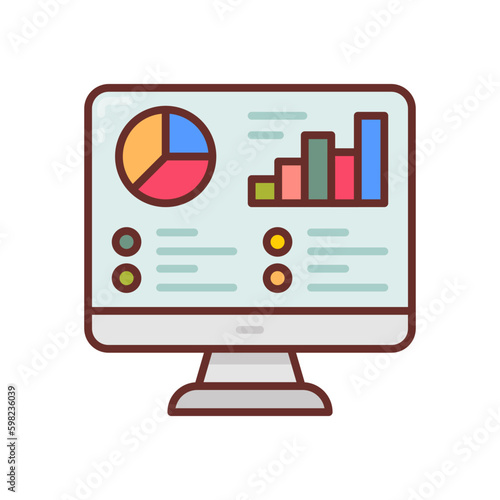 Data Analysis icon in vector. Illustration