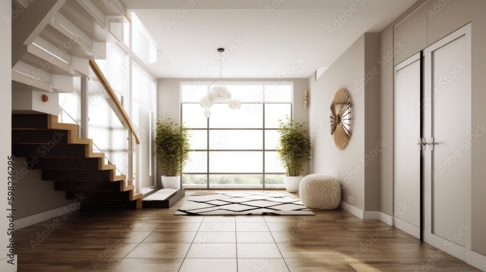 Stylish Interior Design Background. Modern Home. Generative AI. Stylish Interior Design Background. Modern Home. Generative AI.