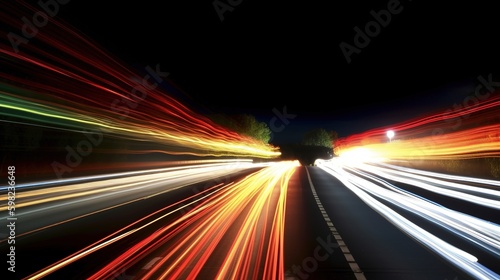 Night Drive, The Blurred Lights of Urban Transportation,