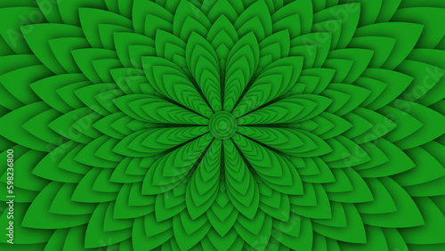 overlapping green petals abstract background illustration
