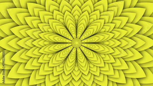 overlapping Yellow petals abstract background illustration