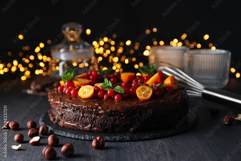 Tasty dessert - Chocolate cake, concept of delicious dessert