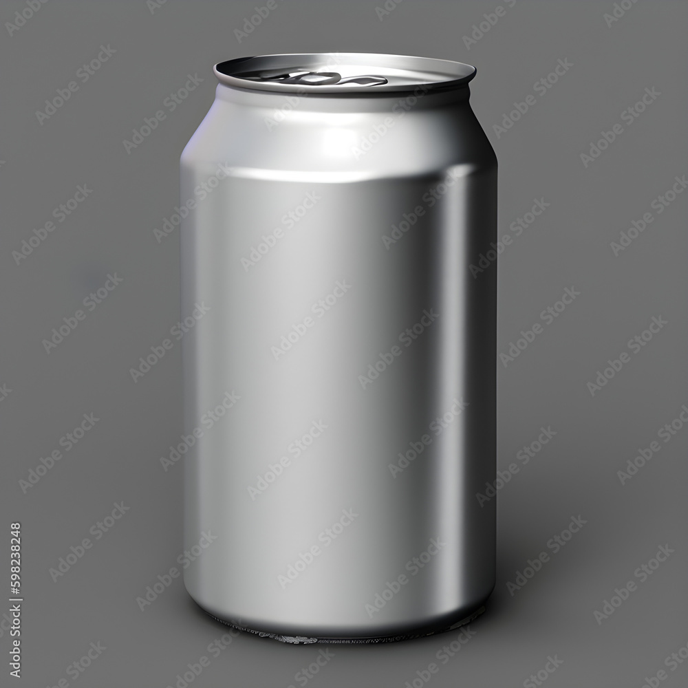 ai-generated, illustration of a blank mock-up of a soda can ai-generated, illustration of a blank mock-up of a soda can