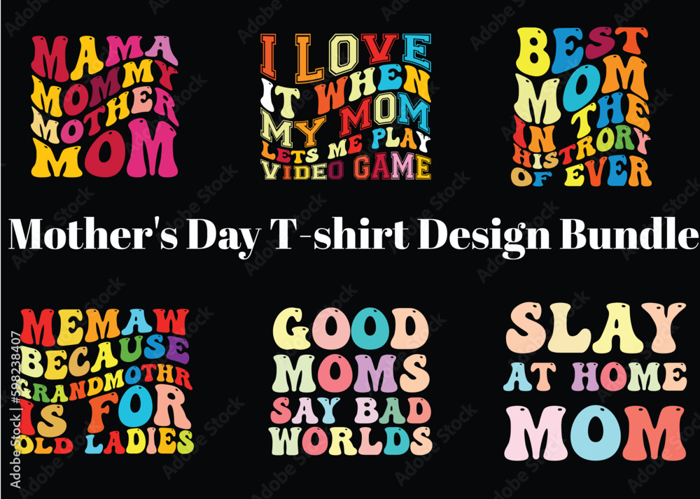 Mother's day typography t shirt design bundle Mother's day typography t shirt design bundle