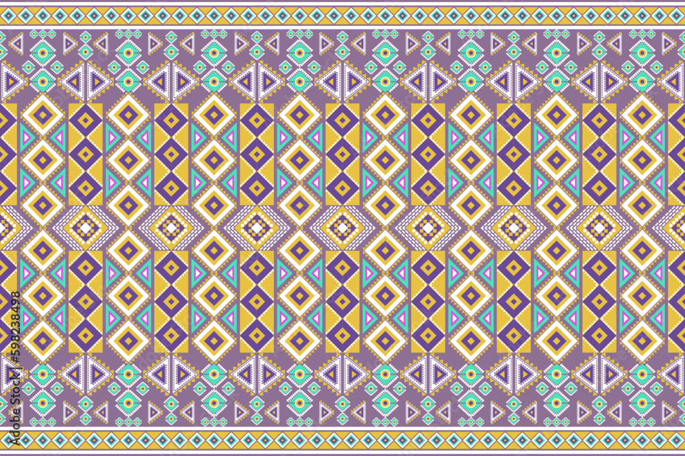 Seamless geometric ethnic asian oriental and tradition pattern design for texture and background. Silk and fabric pattern decoration for carpet, Thai clothing, wrapping and wallpaper Seamless geometric ethnic asian oriental and tradition pattern design for texture and background. Silk and fabric pattern decoration for carpet, Thai clothing, wrapping and wallpaper