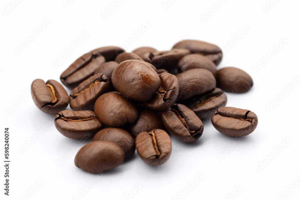Naklejka premium coffee beans isolated on white