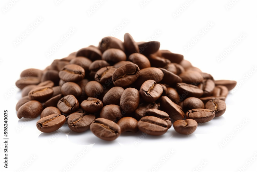 coffee beans isolated on white