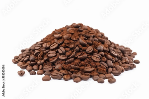 coffee beans isolated on white