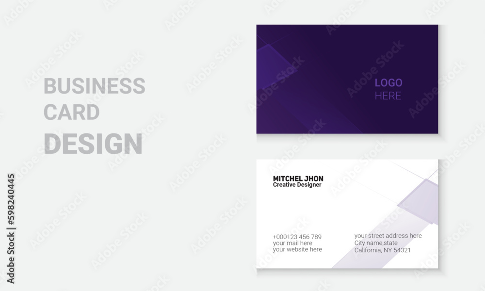 Clean style and classic corporate business card template Clean style and classic corporate business card template