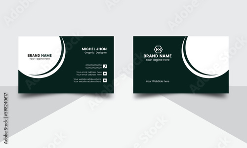Double sided business card design. Clean advertising design. Unique business card design. Business card layout with modern design. Professional visiting card design. Simple corporate business card.