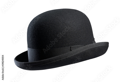 Fotobehang Bowler hat isolated on a white background