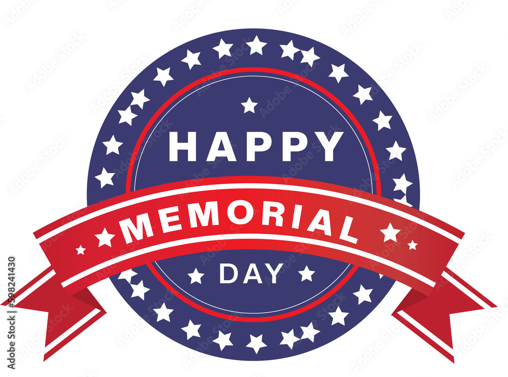 Memorial Day in the United States of America png with flag U.S transparent background 
