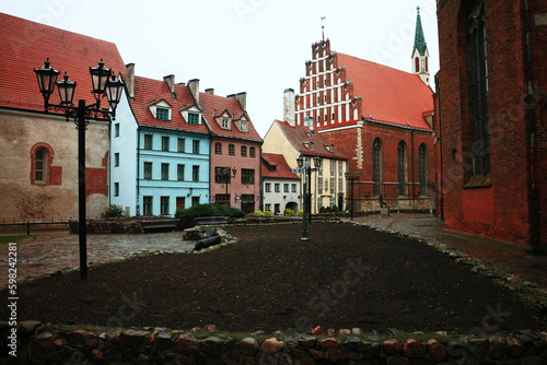 Small square in Lithuania