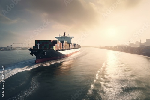 Maritime freight for imports and exports. Generative AI