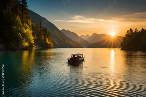 boat on the lake