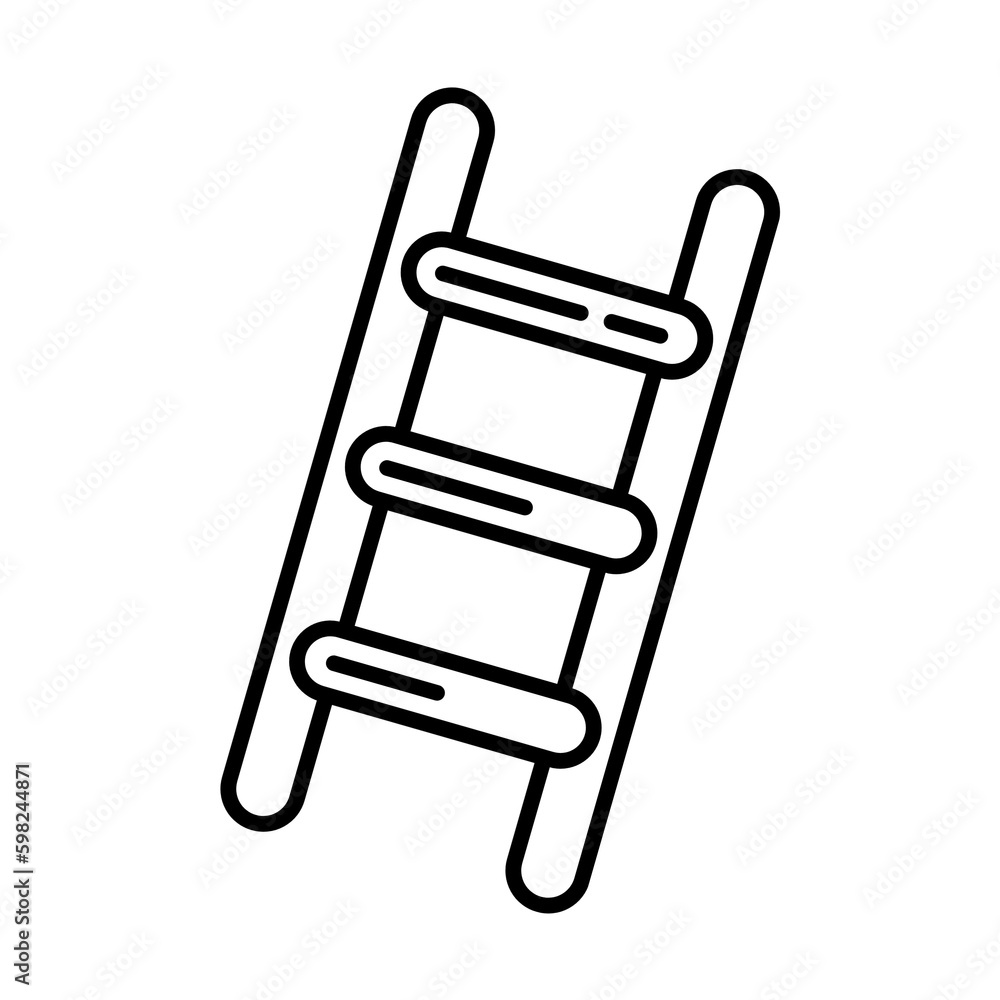 Ladder icon with transparent background. Line illustration of ladder. Ladder sign in png format. Climb up work sign, symbols Ladder icon with transparent background. Line illustration of ladder. Ladder sign in png format. Climb up work sign, symbols