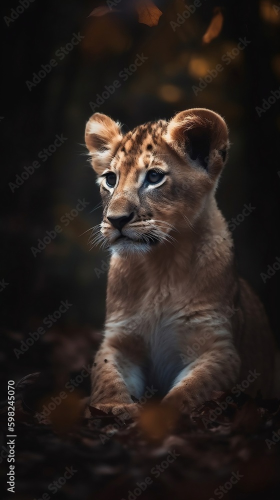 Naklejka premium Junger Löwe