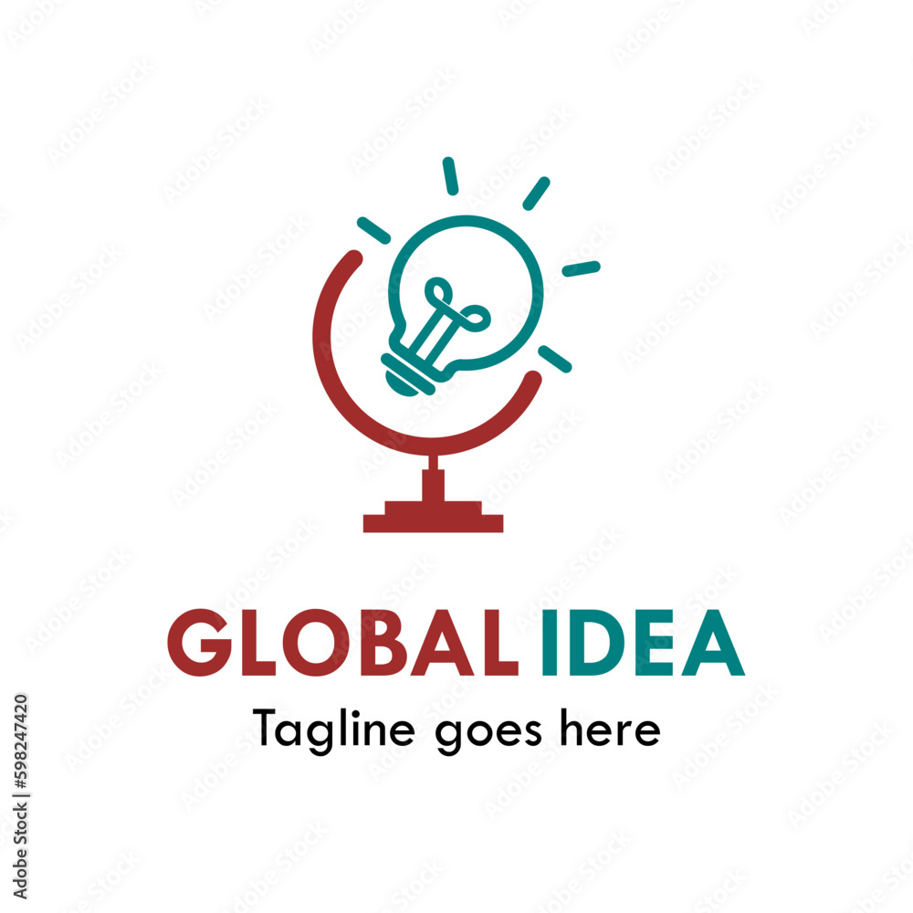 Global idea design logo template illustration Global idea design logo template illustration