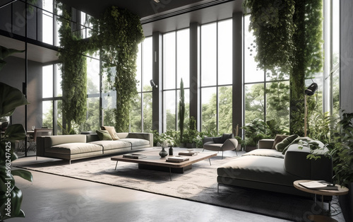 Modern luxury living room, Generative AI © Andrii