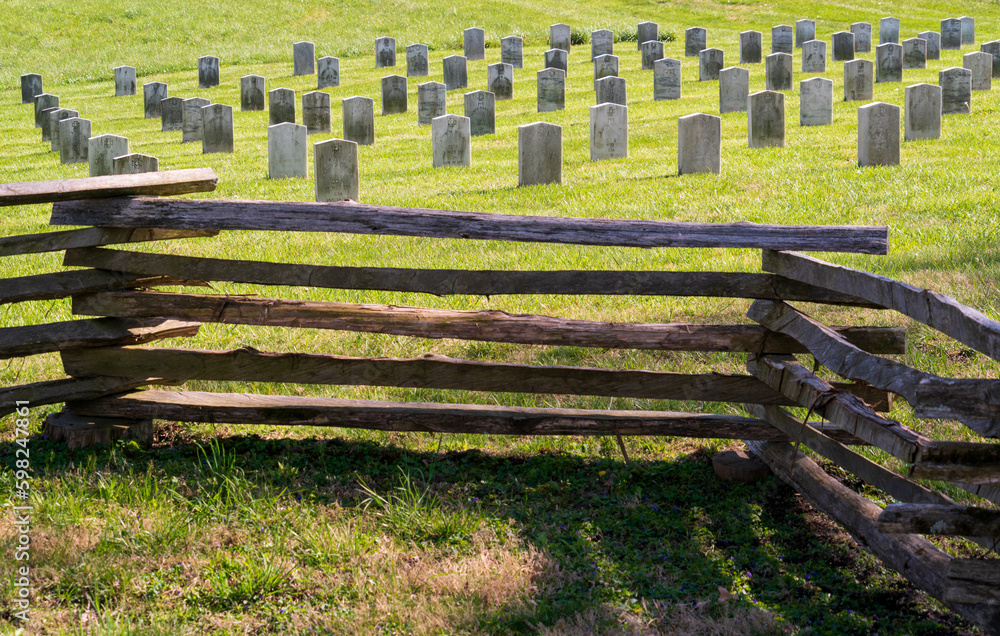 Graves at the Mill Springs Battlefield National Monument