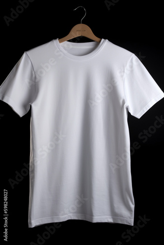white t-shirt on vantablack background