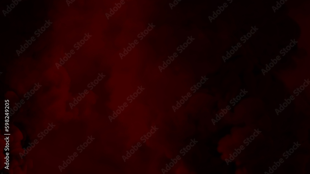 Dark red smoke or clouds halloween backdrop - abstract 3D illustration