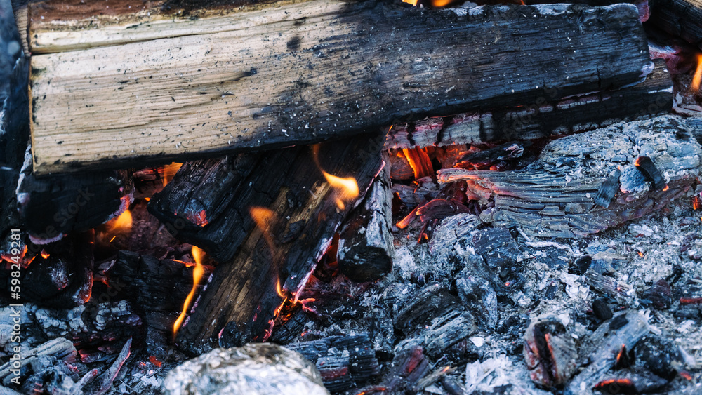 burning charcoal in a fireplace burning charcoal in a fireplace