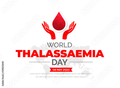 World Thalassaemia Day background or banner design template celebrated in 8 may.