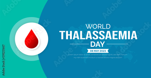 World Thalassaemia Day background or banner design template celebrated in 8 may.