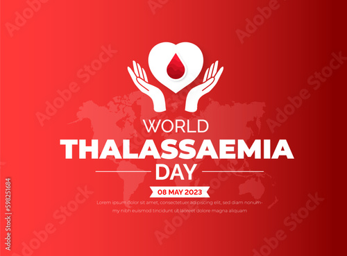 World Thalassaemia Day background or banner design template celebrated in 8 may.