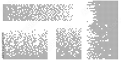 Pixel mosaic. Pixel decay illustration. Falling pixels. Abstract background.