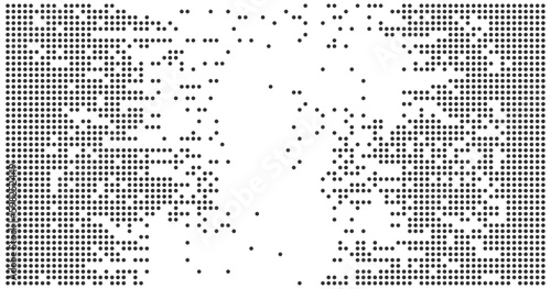 Pixel mosaic. Pixel decay illustration. Falling pixels. Abstract background.