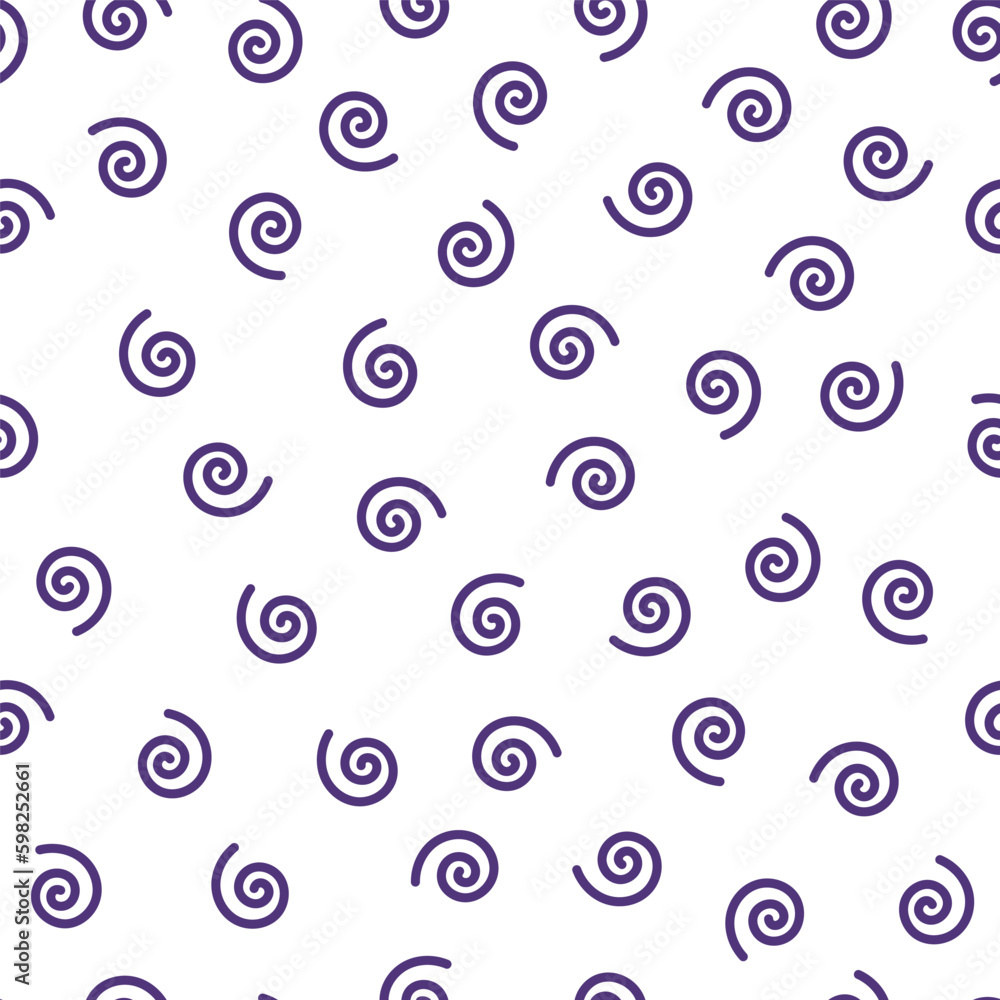 Seamless pattern with purple spirals Seamless pattern with purple spirals