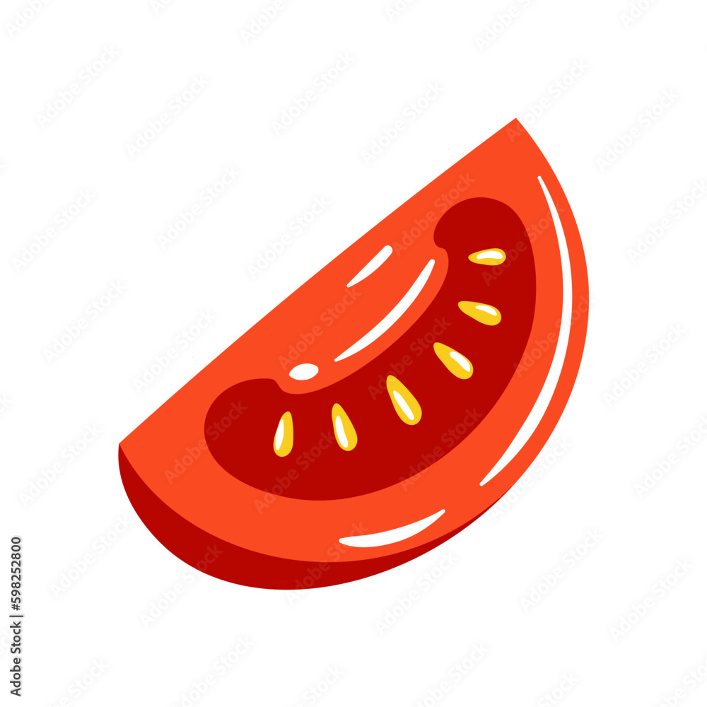 Red tomato isolated on white background. Vector illustration Red tomato isolated on white background. Vector illustration