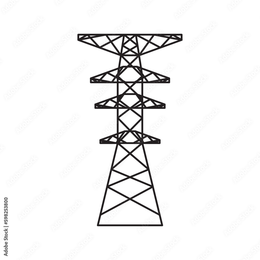 ELECTRIC TOWERS icon design template vector ELECTRIC TOWERS icon design template vector