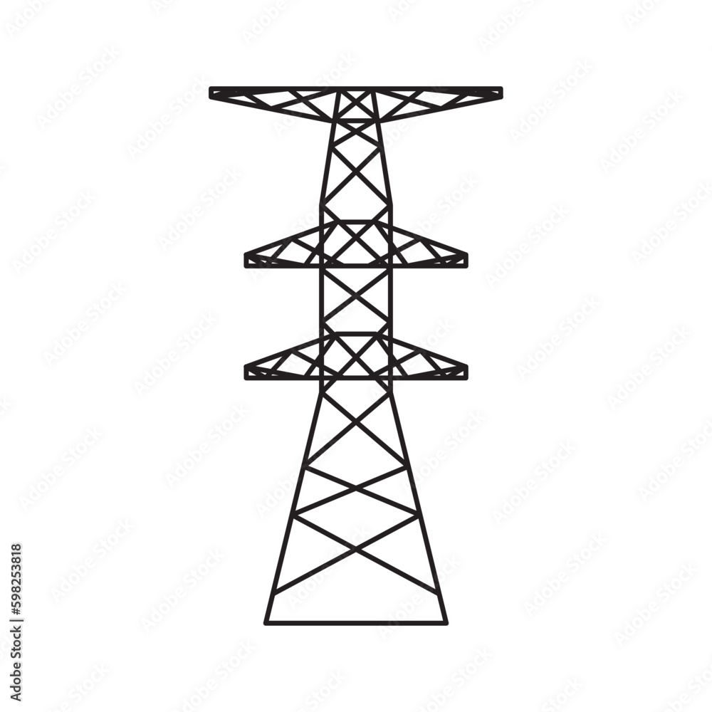 ELECTRIC TOWERS icon design template vector ELECTRIC TOWERS icon design template vector