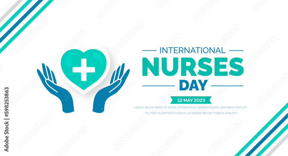 Obraz premium International Nurses Day background or banner design template celebrated in 12 may.