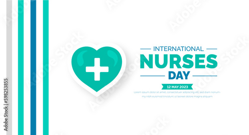 International Nurses Day background or banner design template celebrated in 12 may.