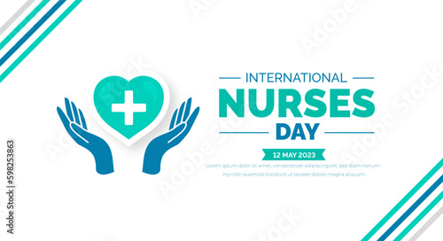 International Nurses Day background or banner design template celebrated in 12 may.
