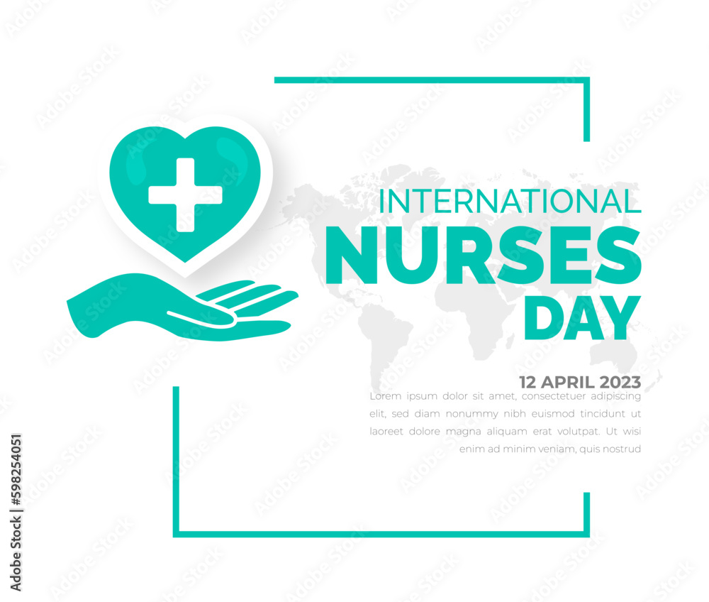 Fototapeta premium International Nurses Day background or banner design template celebrated in 12 may.