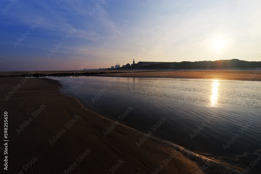 Obraz premium Beach of Berck city in the Pas-de-Calais coast