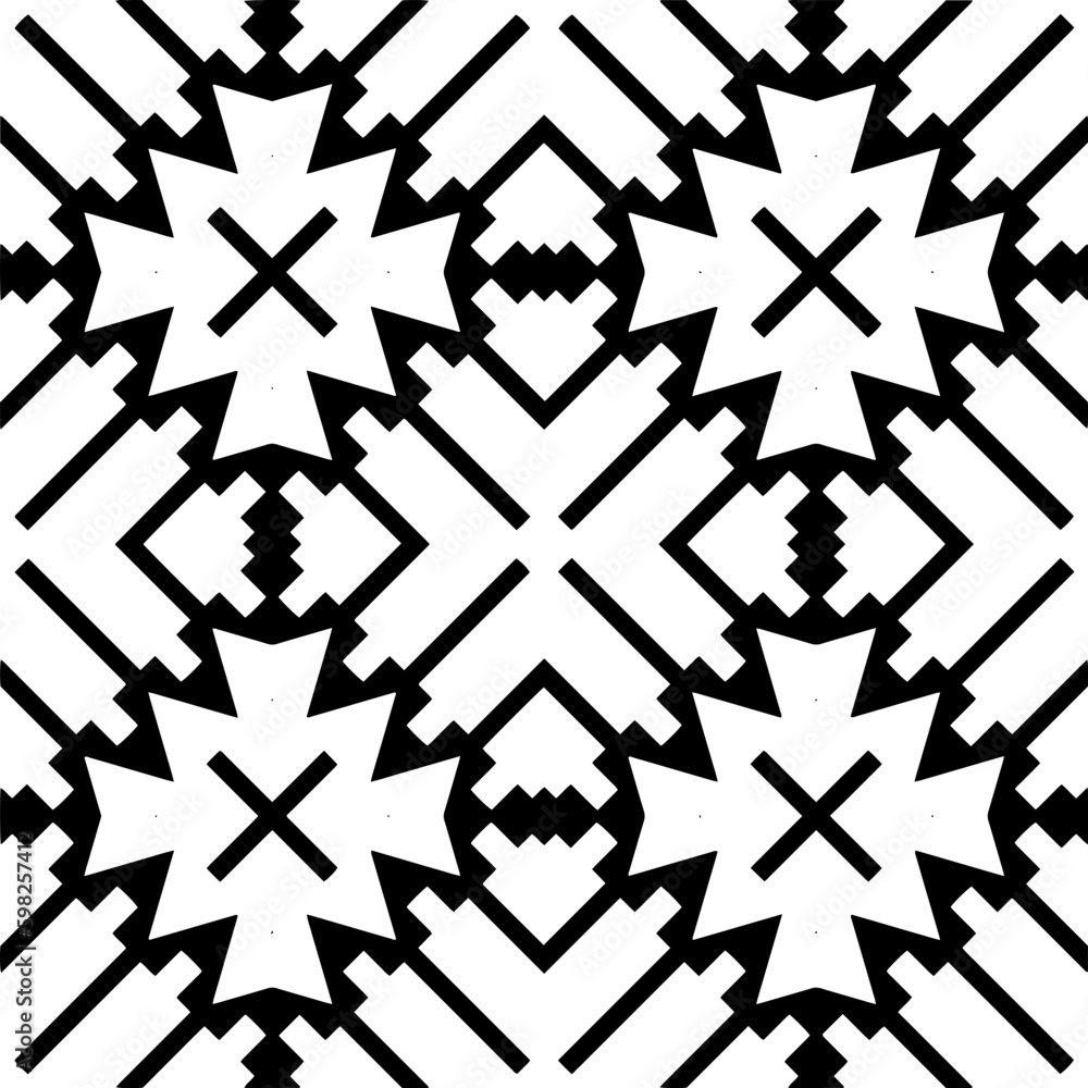 Seamless repeating pattern. Black and white pattern for web page, textures, card, poster, fabric, textile. Seamless repeating pattern. Black and white pattern for web page, textures, card, poster, fabric, textile.
