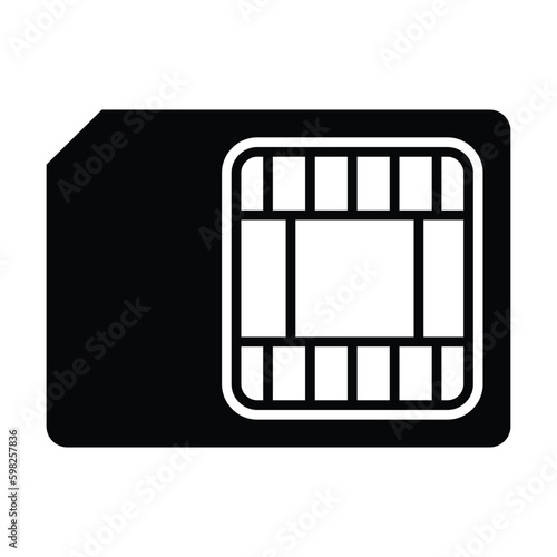 sim card icon, sim vector, card illustration