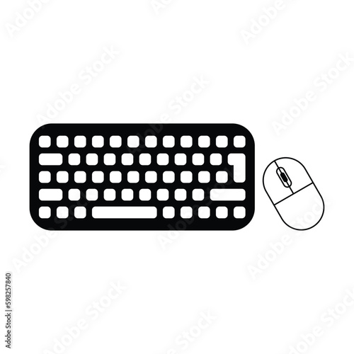 keyboard and mouse icon, keyboard vector, mouse illustration