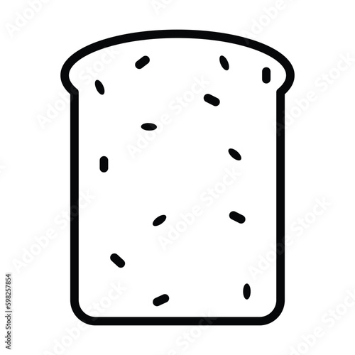 bread icon, breakfast vector, food illustration
