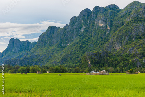 Farmer's village in rural of Laos.