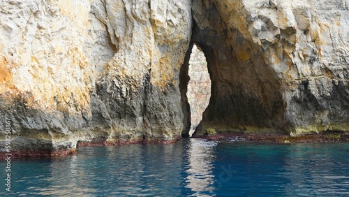 cave in the sea, the blue grotto, Malta